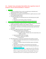 Explain how principles that define the cognitive level of analysis may be demonstrated in research