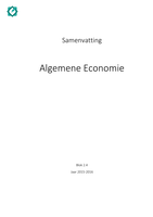 Samenvatting Algemene Economie