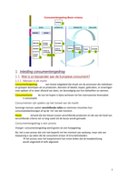 Consumentengedrag samenvatting + examenvragen