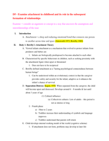 Examine attachment in childhood and its role in the subsequent formation of relationships