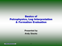 Formation Evaluation