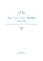 Lean in de praktijk samenvatting incl. register en alle belangrijke dia's