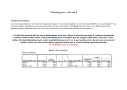 Statistiek 2 Module 1 t/m 6 