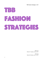 TBB Fashion Strategies (met foto’s) LET OP: 2017 SAMENVATTING