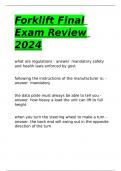 Forklift Final Exam Review 2024