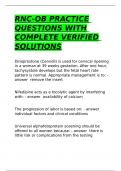 RNC-OB PRACTICE QUESTIONS WITH COMPLETE VERIFIED SOLUTIONS