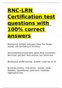 RNC-LRN Certification test questions with 100- correct answers