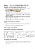 Samenvatting paper "Irreversible climate change due to carbon dioxide emission"s