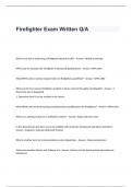 Firefighter Exam Written Questions and Answers