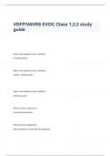 VDFP-VAVRS EVOC Class 1,2,3 Study Guide Questions and Answers