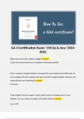 GA 4 Certification Exam/ 150 Qs & Ans/ 2024-2025.  