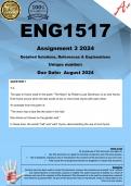 ENG1517 Assignment 3 (COMPLETE ANSWERS) 2024