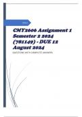 CMY2606 Assignment 1 Semester 2 2024 (781149) - DUE 12 August 2024