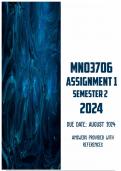 MNO3706 Assignment 1,2 and 3 for Semester 2 2024