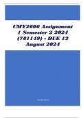 CMY2606 Assignment 1 Semester 2 2024 (781149) - DUE 12 August 2024