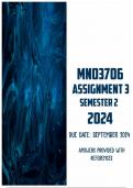 MNO3706 Assignment 3 Semester 2 2024 | Due Septemeber 2024