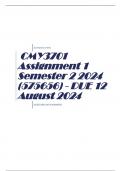 CMY3701 Assignment 1 Semester 2 2024 (575656) - DUE 12 August 2024