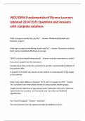 WGU D096 Fundamentals of Diverse Learners Updated 2024/2025 Questions and Answers with complete solutions