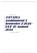 HSY3705 Assignment 1 Semester 2 2024 - DUE 10 August 2024