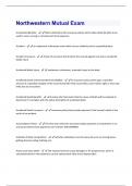 Northwestern Mutual Exam Questions & Answers Already Graded A+