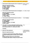 STATE FARM ESTIMATICS EXAM WITH ANSWERS