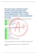 NUR 2502 EXAM 1/NUR2502 EXAM 1 LATEST EXAM QUESTIONS AND CORRECT ANSWERS/MDC3 EXAM 1 /MULTIDIMENSIONAL CARE 3 EXAM 1 |ALREADY GRADED A+2024|RASMUSSEN COLLEGE 