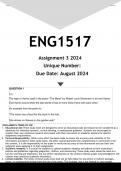 ENG1517 Assignment 3 (ANSWERS) 2024 - DISTINCTION GUARANTEED