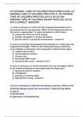 ATI NURSING  CARE OF CHILDREN PROCTORED EXAM, ATI  NURSING CARE OF CHILDRED PRACTICE A, ATI NURSING   CARE OF CHILDREN PRACTICE 2019 A ATI,ATI RN  NURSING CARE OF CHILDREN ONLINE PRACTICE 2019 B  WITH CORRECT ANSWERS 