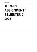 TRL3701 ASSIGNMENT 1 SEMESTER 2 2024