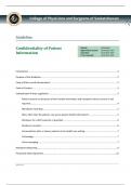 GUIDELINE - Confidentiality of patient information