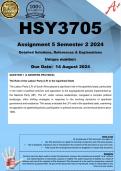 HSY3705 Assignment 1 (COMPLETE ANSWERS) Semester 2 2024  - DUE 15 August 2024