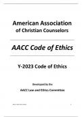 American Association of Christian Counselors  AACC Code of Ethics Y-2023 Code of Ethics FINAL