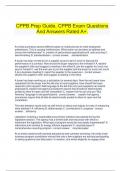   CPPB Prep Guide, CPPB Exam Questions And Answers Rated A+.