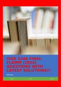 ISQS 3344 FINAL FLAMM (2024) QUESTIONS WITH LATEST SOLUTIONS!!