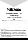 PUB2606 Assignment 2 (ANSWERS) Semester 2 2024 - DISTINCTION GUARANTEED