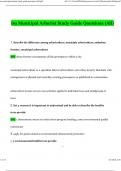 ISA Municipal Arborist Study Guide Questions (all) pdf 2024 Questions and Answers 2024 / 2025 (Verified Answers by Expert)