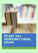 PCAM 101 NURSING FINAL EXAM