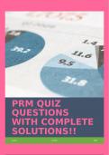 PRM QUIZ QUESTIONS WITH COMPLETE SOLUTIONS!!