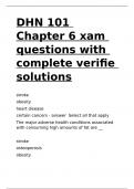 DHN 101 Chapter 6 xam questions with complete verifie solutions.