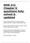 DHN 212 Chapter 6 questions fully solved & updated