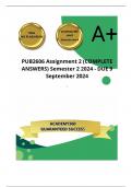 PUB2606 Assignment 2 (COMPLETE ANSWERS) Semester 2 2024 - DUE 9 September 2024 ; 100% TRUSTED Complete, trusted solutions and explanations