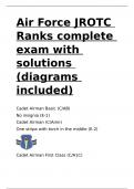 Air Force JROTC Ranks complete exam with solutions (diagrams included)