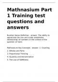 Mathnasium Part 1 Training test questions and answers.