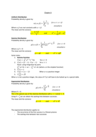 Summary Probability Distributions