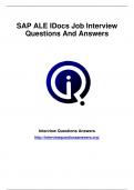 SAP ALE IDocs Job Interview  Questions And Answers