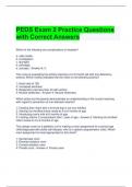 Bundle For PEDS Exam Questions and Answers