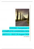 EED2601 Assignment 4 (COMPLETE ANSWERS) 2024 (683211) - DUE 29 August 2024