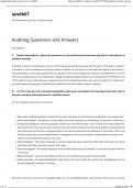 Auditing Questions and Answers
