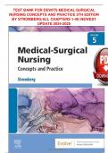 TEST BANK FOR DEWITS MEDICAL SURGICAL NURSING CONCEPTS AND PRACTICE 5TH EDITION BY STROMBERG/ALL CHAPTERS 1-49 |NEWEST UPDATE 2024-2025