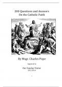 200 Questions and Answers On the Catholic Faith-revised